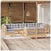 Set Divani da Giardino 10 pz con Cuscini Grigi Massello di Pino - Foto miniatura 2