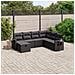 Set Divani da Giardino con Cuscini 7pz Nero Polyrattan - Foto miniatura 2