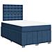 Giroletto a Molle con Materasso Blu 120x190 cm in Tessuto - Foto miniatura 1