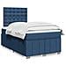 Giroletto a Molle con Materasso Blu 120x190 cm in Tessuto - Foto miniatura 2