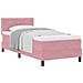 Letto Box Spring con Materasso Rosa Singolo in Velluto - Foto miniatura 1