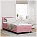 Letto Box Spring con Materasso Rosa Singolo in Velluto - Foto miniatura 2