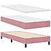 Letto Box Spring con Materasso Rosa Singolo in Velluto - Foto miniatura 6