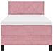 Letto Box Spring con Materasso Rosa Singolo in Velluto - Foto miniatura 8