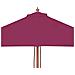 Ombrellone Da Esterni Palo In Legno 150x200 Cm Rosso Bordeaux - Foto miniatura 6