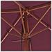 Ombrellone Da Esterni Palo In Legno 150x200 Cm Rosso Bordeaux - Foto miniatura 7