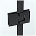 Box Doccia 2 Lati 90x110 Cm Fisso + Porta Un Battente H200 Cm Cristallo 6mm Profilo Nero Opaco Pippo - Foto miniatura 2