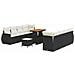 Set Divano da Giardino 11 pcs Nero Poly Rattan - Foto miniatura 1