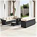 Set Divano da Giardino 11 pcs Nero Poly Rattan - Foto miniatura 2