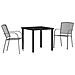 Set da Pranzo per Giardino 3 pcs Antracite Acciaio - Foto miniatura 1