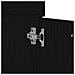 Set di Mobili da Bagno con porta 3 pcs Rovere Nero 90x38.5x46cm - Foto miniatura 9