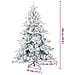 Albero di Natale Artificiale Snodato Foderato di Neve Bianco - Foto miniatura 9