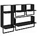 Set mensole da parete 4 pcs Rovere Nero 65 x 25 x 30 cm - Foto miniatura 1