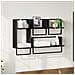Set mensole da parete 4 pcs Rovere Nero 65 x 25 x 30 cm - Foto miniatura 2