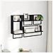 Set mensole da parete 4 pcs Rovere Nero 65 x 25 x 30 cm - Foto miniatura 4
