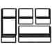 Set mensole da parete 4 pcs Rovere Nero 65 x 25 x 30 cm - Foto miniatura 8