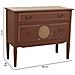 Cassettiera In Legno Marrone E Rattan 88x38x72h - Foto miniatura 4