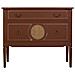 Cassettiera In Legno Marrone E Rattan 88x38x72h - Foto miniatura 5
