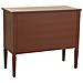 Cassettiera In Legno Marrone E Rattan 88x38x72h - Foto miniatura 6