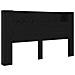 Testata con Mobile e LED Rovere Nero 180 x 16,5 x 103,5 cm - Foto miniatura 1