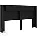Testata con Mobile e LED Rovere Nero 180 x 16,5 x 103,5 cm - Foto miniatura 7