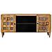 Mobile TV Naturale 105 x 33,5 x 46 cm Legno di mango massello - Foto miniatura 3
