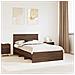 Struttura del letto con testiera Rovere Marrone 137 x 203 cm - Foto miniatura 2