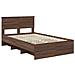 Struttura del letto con testiera Rovere Marrone 137 x 203 cm - Foto miniatura 4