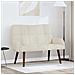Sofa a Due Posti Crema 115 x 61 x 87 cm Velluto - Foto miniatura 2