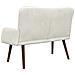 Sofa a Due Posti Crema 115 x 61 x 87 cm Velluto - Foto miniatura 6
