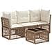 Set Divano da Giardino 4 pcs Beige polyrattan - Foto miniatura 1