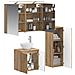 Set di mobili per il bagno 4 pcs Rovere Artigianale - Foto miniatura 2