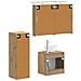 Set di mobili per il bagno 4 pcs Rovere Artigianale - Foto miniatura 3