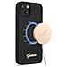 Guess Guhmp13mlslmgbk Iphone 13 6,1 Nero /nero Custodia In Silicone Script Gold Logo Magsafe - Foto miniatura 3