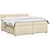 Letto box spring con materasso Crema 200 x 200 cm Tessuto - Foto miniatura 3
