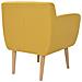 Poltrona In Stoffa 67x59x77 Cm Giallo - Foto miniatura 4