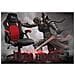 Poltrona Ufficio Sportiva Da Gioco Gaming Kings Throne Ecopelle Nera Rossa - Foto miniatura 6