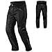 Pantaloni Mesh Traforato Traspirante Tessuto Moto Touring Uomo Nero 28 - Foto miniatura 1