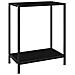 Tavolo Consolle Nero 60x35x75 Cm In Vetro Temperato - Foto miniatura 1