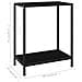 Tavolo Consolle Nero 60x35x75 Cm In Vetro Temperato - Foto miniatura 9