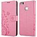 Cadorabo Custodia Compatibile Con Huawei P9 Lite In Rosa Fiore - Coperchio Protettivo In Design Floreale Con Chiusura Magnetica, Funzione Stand E Slot Per Carte - Foto miniatura 8