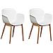 Set Di 2 Sedie Da Pranzo Bianche Abilene - Foto miniatura 5