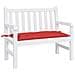 Cuscino Per Panca Rosso 110x50x7 Cm In Tessuto Oxford - Foto miniatura 3