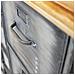 Mobile Credenza Da Interno Bar Pub Interamente In Ferro Con Piano In Legno 6 Cassetti E 2 Ante Centrali Linea Industrial - Foto miniatura 7