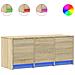 Mobile Porta Tv Con Led Rovere Sonoma 97x34x40 Cm In Truciolato - Foto miniatura 2