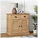 Credenza Con Cassetti Vigo 78x40x75cm Legno Massello Pino - Foto miniatura 8