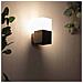 Applique Lampada Da Parete Muro Interno Esterno Portalampada E27 Ip44 Cubo Nero - Foto miniatura 2