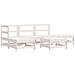 Set Salotto Da Giardino 6 Pz Bianco In Legno Massello Di Pino - Foto miniatura 2