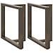 Gambe Tavolo Pranzo A T 2 Pz Naturale 70x35x(72-73) Cm Acciaio - Foto miniatura 1