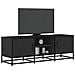 Mobile Porta Tv Nero 120x35x41 Cm In Truciolato E Metallo - Foto miniatura 1